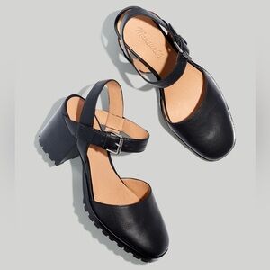 Madewell Black Leather Heels